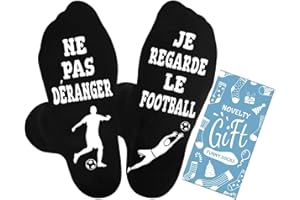 ZMYSQ Chausettes Drôle Homme 43-46, Chaussette BATTERIE FAIBLE BESOIN DE REPOS, Chaussettes Antidérapantes Coton, Chaussette Rigolote Humour Fantaisie Cadeau pour Papa Collègue
