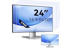 IPROKKO 2 Stück 24 Zoll Anti-Blaulicht-Displayschutzfolie für Computermonitor, Abnehmbares 16:9-Seitenverhältnis, Blendschutzfolie Augenschutz Schutzfolie