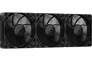 CORSAIR iCUE LINK RX120 MAX 120mm PWM Gruby Wentylatory z Koncentrator iCUE LINK – Wysokie Ciśnienie Statyczne – Polimeru Ciekłokrystalicznego – Łożysko z Magnetyczną Kopułą – Zestaw Trzech – Czarny