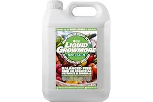 Elixir Gardens Liquid Growmore Concentrate | N.P.K 11-11-11 | 1-10 Litre Bottles Available | Vegetable, Fruit & Flower Food/Plant Fertiliser | 5 L Bottle - Makes up to 5000L