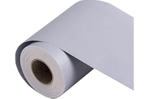 VisitRyl Frises Autocollantes DéCoratives Bordure De Papier Peint Frise Murale Adhesive Pour Cuisine, Salle De Bains,Chambre DéCoration Murale Gris Clair 15cm X 500cm