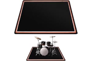 Lnrueg Drum Rug, 6x5FT Drum Mat, Drum Carpet with Non-Slip Grip Bottom, Soundproof Musical Instrument Rug (Drum Carpet)