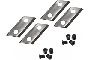 qinggw 2 Paar Häckslermesser für Gartenhäcksler mit Schrauben für Eco ES1600 Ryobi RSH2545B BG-KS 2040 McCulloch