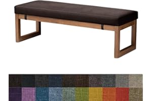 Kimgull Bankauflage Sitzkissen, Bequeme Waschbare Rutschfestes Sitzkissen für Gartenbank Schaukel, Terrasse, Esstisch, Bank, Drinnen, Viele Farben und Größen (60 X 30 X 5CM,Tiefes Hanfschwarz)