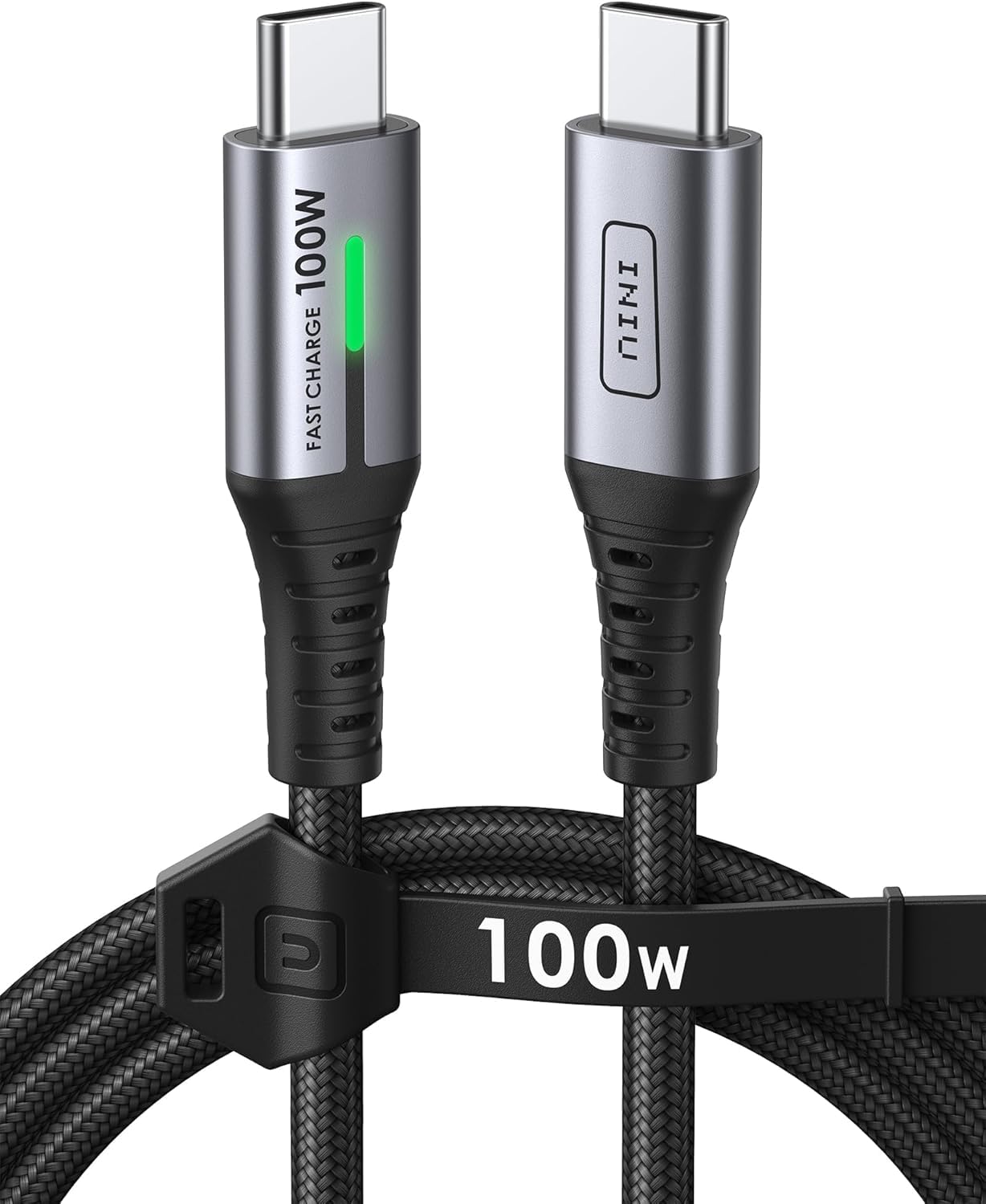 INIU USB C naar C-kabel, zwart, 1 m, snel opladen voor iPhone 15, Samsung S24, S23, Pixel 8 enz. | Gevlochten nylon voor iPhone 17 16 Pro Max Samsung Galaxy S25 S24 Ultra iPad MacBook Air Pixel 9 Switch PS5 enz