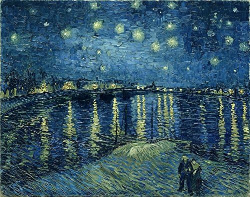 Spiffing Prints Vincent Van Gogh - Starry Night over the Rhone, 1888 - Small - Semi Gloss Print