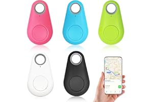 RAITWAHL Traceurs Bluetooth et GPS pour Animaux de Compagnie, Trackealarme Anti-vol, Wireless GPS Tracker for Kids, Dispositif Anti-Perte, Porte-clés Animaux, 5 PacksMix adapté aux Chats, Chiens, Valise, clés