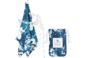 Dock & Bay QuickCool Cooling Towel - For Athletes, Sports, Workouts, Fitness - Dual Layered Fabric Technology, Instant Relief, Cools to 15°C - Includes Bag - 25" x 12"/63 x 29cm