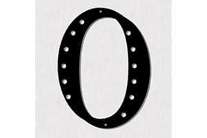 Resama 11'' Black Metal Letters for Wall Decor, Visual 3D Large Alphabet, Decorative Farmhouse Hanging Letter Sign for Living Room Bedroom Office Home Party (O)