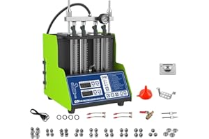 BELEY V309 GDI Machine de Nettoyage d'injecteur à Ultrasons de Voiture 220V, Testeur d'injecteur de Carburant Essence avec 4 Cylindres pour 12V/70V/120V Injecteurs de Carburant