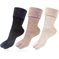 RC. ROYAL CLASS Women's Calf Length Towel Thick Woolen Thumb Multicolored Socks (Pack of 3 Pairs)