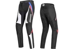 Scoyco Pantalon de Moto pour Hommes Offroad Cycling Racing Overpants Adventure Touring Riding Gear avec CE Armor 4-Season