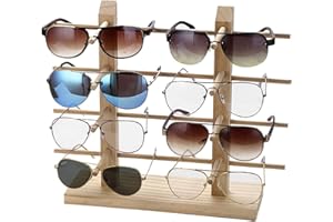 ZOYLINK Expositor De Gafas Estante De Gafas De Sol Soporte De Vasos Decorativos De Madera