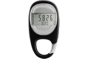 Gzvxuny 3D Schrittzähler mit Clip, Einfacher Walking Schrittzähler Ohne App und Handy, Verfolgen Schritte, Kalorienverbrauch, Mini Elektronischer Fitness Tracker für Gehen Laufen Aktivitäts