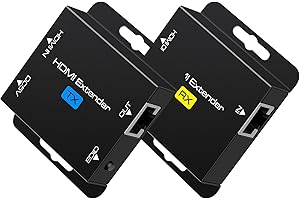 VPFET HDMI Extender 200ft HDMI a RJ45 Ethernet su cavo Cat5e Cat6 Trasmissione HDMI Trasmettitore Ripetitore Supporta 1080p 3D HDCP EDID POC Un Alimentatore per Lavorare con