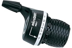Microshift MTB Twist Shifter, Right, Shimano 7 speed black, MS25-7R