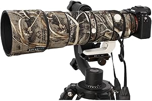 Rolanpro ROLANPRO Copertura Impermeabile Lente Camouflage Copertura Pioggia per Sony FE 200-600mm F5.6-6.3 G OSS Lens Custodia Protettiva Pistole Abbigliamento-#9 Erba Classica Impermeabile