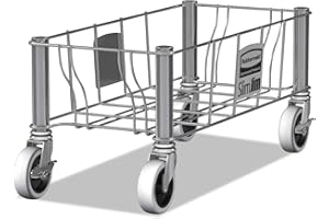 Rubbermaid Commercial Products einzelnes Fahrgestell | für Slim Jim® Abfallbehälter 60 oder 87 Liter | für Küchen/Klassenzimmer/Büros/Back-of-House-Bereiche | Edelstahl | 1968468