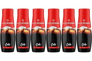 SodaStream Lot de 6 Concentrés Cola pour Machine à Eau Pétillante et Soda | Préparez jusqu'à 9 Litres de Cola en Quelques Secondes, 440ml