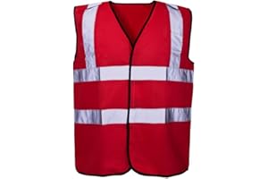 Expert Workwear Hi Vis Coloured Vest Waistcoats Vests - Yellow Orange Pink Green Navy