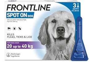 FRONTLINE Spot On Flea & Tick Treatment for Large Dog (20-40kg) 3 Pipettes