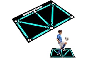 KBIBCK Tapete de entrenamiento para pasos de fútbol, 60 x 90 cm Tapete de fútbol, Alfombra Entrenamiento Futbol,Tapete de Estera de Entrenamiento Pasos Futbol, Tapete de Fútbol Silencioso