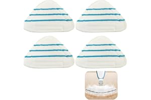 OUPDATE 4 Pezzi Panni Ricambio Scopa a Vapore per Silvercrest, Microfibra Triangolare Pulizia Panni Universale per Ariete e Altra Marca, Panno Mop a Vapore per Pulizia del Pavimento, Lavabile in Lavatrice