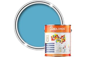 LANDLORDS PAINT Landlords Anti Damp, Anti Mould and Condensation - Ocean Blue Matt Finish - 1 Litre - Prevent & Control Damp On Internal Walls & Ceilings - Easy To Apply