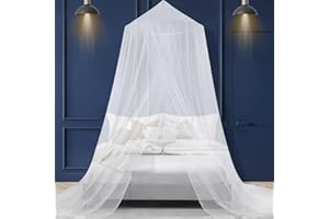 Atuoxing Moustiquaire de Lit, Moustiquaire Lit 2 Places, Moustiquaire de Lit en Forme de Dôme, Moustiquaires Ciels de Lit, Approprié Contre Les Insectes Moustiquaire L'intérieur et L'extérieur