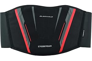 BLACKWILD THE RIDER'S SKIN BLACKWILD - Cintura renale per motocicletta, da uomo e da donna, colore: nero e rosso, efficace stabilizzazione, per lombare