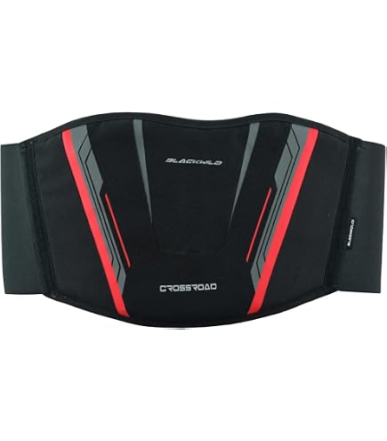 BLACKWILD Ceinture lombaire de moto | Crossroad Ceinture lombaire pour homme et femme | Stabilisation efficace | Ceinture de soutien lombaire (jaune, S