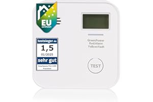 Smartwares CO-Melder - 10-Jahres-Batterie - LED-Bildschirm & Anzeige - Testknopf - FGA-13091