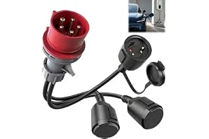 ZHEHNSA CEE adapter 400V till 230Vx3 starkströmsfördelare kontakt kopplingsförlängningskabel,5-polig cee Adaptateur 16A med k