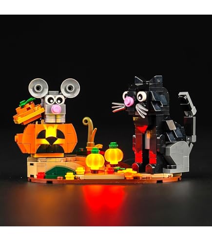 Set Costruzione Gatto Di Halloween 601 Pezzi, Giocattolo MOC Per Bambini 6+ Anni - 5