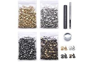 Jamsinmu 400pcs Rivet in pelle Rivet a doppia testa a doppia testa Rivet in metallo in metallo per artigianato fai -da -te scarpe da sacco per le riparazioni della cintura 5 * 7mm