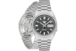 Seiko 5 Mens Automatic Watch SNXS79 with Black Dial and Silver Stainless Steel Bracelet