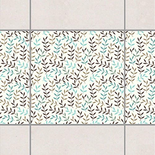 Tile Border - Foliage bohemian in winter 20cm x 20cm, Setgröße:4teilig