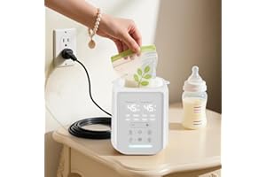 Strixorn Chauffe-biberon 10 en 1 avec thermostat intelligent et veilleuse | Chauffage rapide en 2 à 5 minutes, stérilisation à la vapeur, arrêt automatique | Pour lait maternel et nourriture au