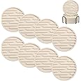 Tepengdie Silicone Coasters, Coasters for Drinks 8 Set Non-Slip Cup Coasters, Heat Resistant Cup Mate, Soft Coaster for Tabletope Protection, Furniture from Damage (Beige)