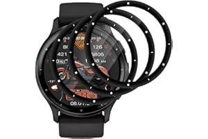 Beukei Pellicola Protettiva per Garmin Venu 3, 3 pezzi Pellicola Policarbonato [copertura totale curva 3D] [Anti-Graffio] [Senza Bolle][Durezza 9H ] Vetrino Glas