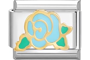 Hoomall Italian Charm Bracelet Charm Silber Edelstahl Italian Charms Schmuck Selber Machen 10x9mm DIY Modul Armband Abnehmbare