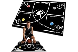Basket-Fotbollsmatta Träningsmatta, Halkfri Blockeringsmatta för Fotboll, Bollkontroll och Stegträning – Fotbollsmatta för Tr