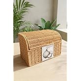 Digithome Dikd&ouml;rtgen Rattan Hasır Patates Soğan &Ccedil;ift B&ouml;lmeli Sepet D&uuml;zenleyici Organizer -9T09