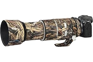 Rolanpro Waterproof Lens Coat for Canon RF 100-500mm F/4.5-7.1 L is USM Camouflage Rain Cover (39# Grass)