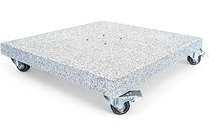 osoltus Granit Schirmständer 120 kg mit 4 Rollen zu Ampelschirm 80 cm x 80 cm
