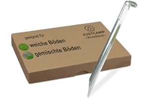 ‎JUSTCAMP JUSTCAMP Woodland Heringe, Zeltheringe, Stahl, verzinkt, Länge: 30cm (Pakete: 12/24 / 48/96 Stück)