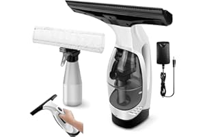 YIYAI Cordless Window Vac Cleaner, Rechargeable Window Cleaner - 28cm Squeegee Element & 150ml Water Tank, Cordless Window Washer with 200ml Spray Bottle