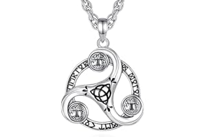 AEONSLOVE Collier Arbre de Vie Viking Argent 925 pour Homme Femme, Collier Runes Viking, Pendentif Loup/Dragon/Valknut et Vegvisir/Corbeau d'Odin, Bijoux Amulette Nordique