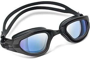 Jmbabe Swimming Goggles, Anti Fog No Leakage Clear Vision UV Protection Anti Slip Swim Goggles with Protection Case and Soft Silicone Nose Bridge for Adult Men Women Youth