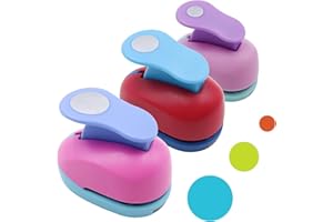CATELL 3 Pezzi Cerchio Perforatrice, Perforatrice Cerchio Perforatrice Decorativa per Fai Da Te Artigianato Diario Carta Scrapbooking Biglietti Di Auguri (9mm 15mm 25mm)